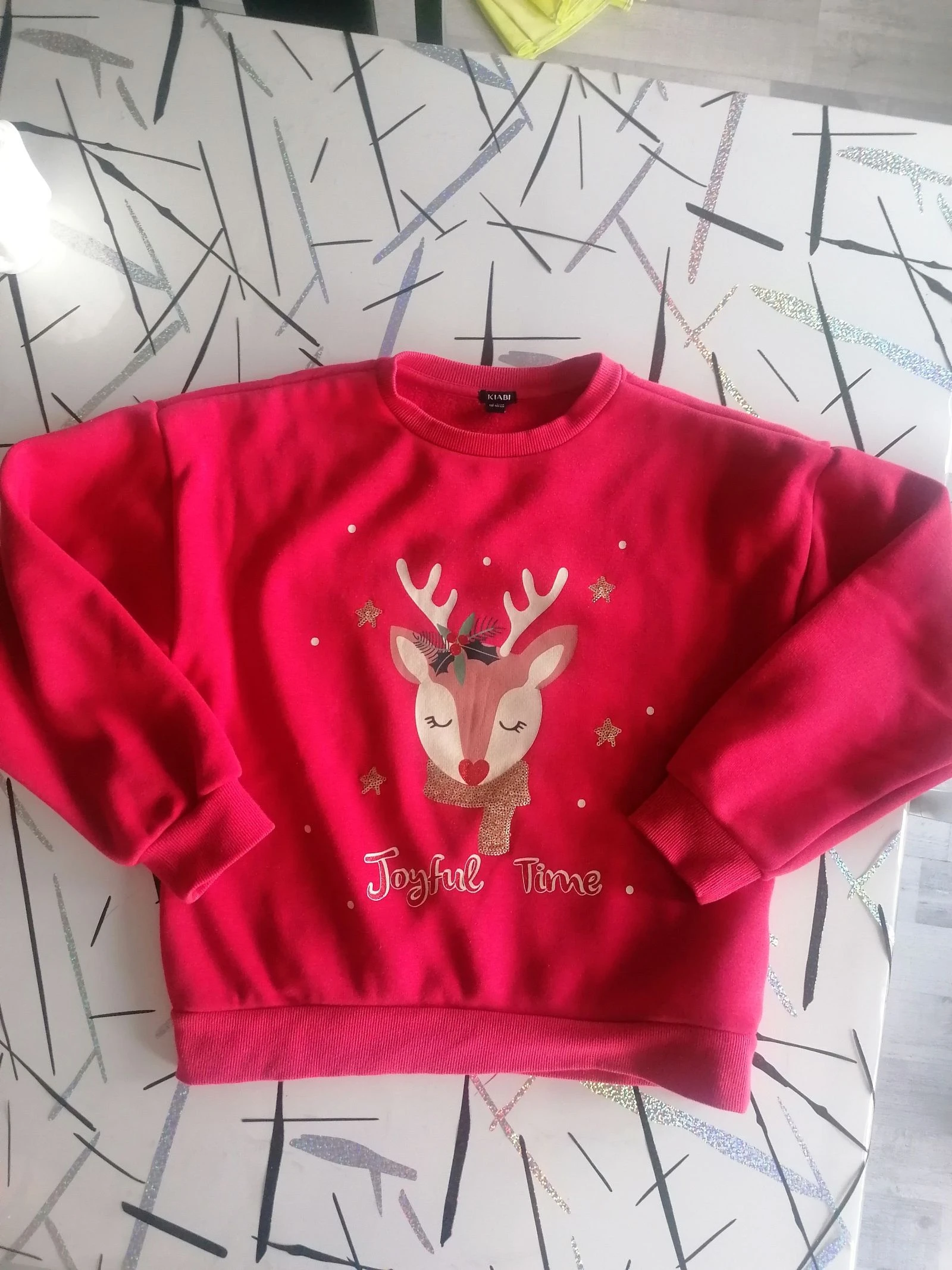 Pull polaire Noël avec rênes T 10 ans 👧🏻 